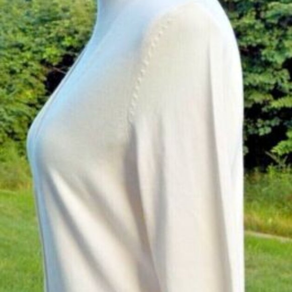 Allegory Ivory Button up Cardigan Sweater Silk/Cotton Blend SZ Small - Picture 4 of 10